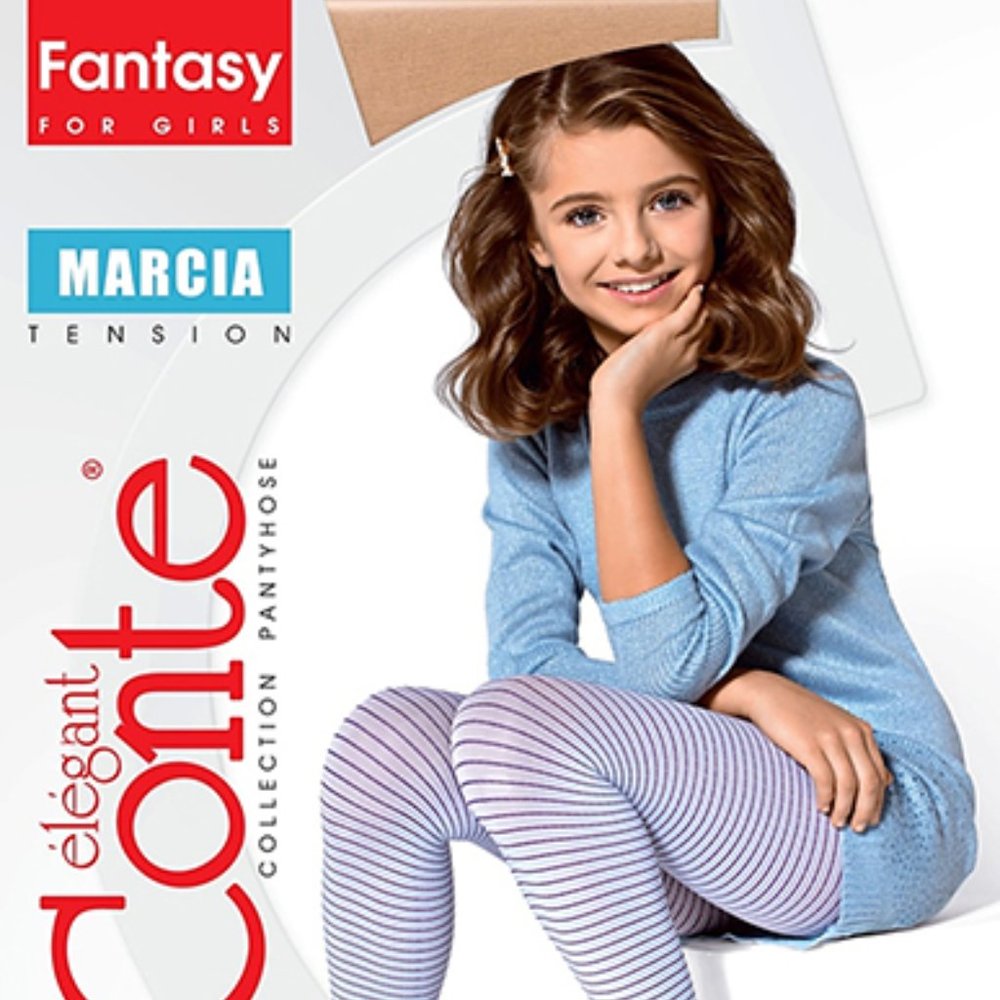 Conte Fantasy Opaque Stripes Tights For Girls - Marcia - 10 years